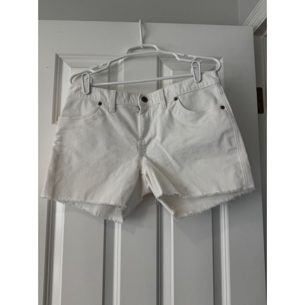 Women's CARVE DESIGN Courderoy Cutoff Shorts in White Size 8